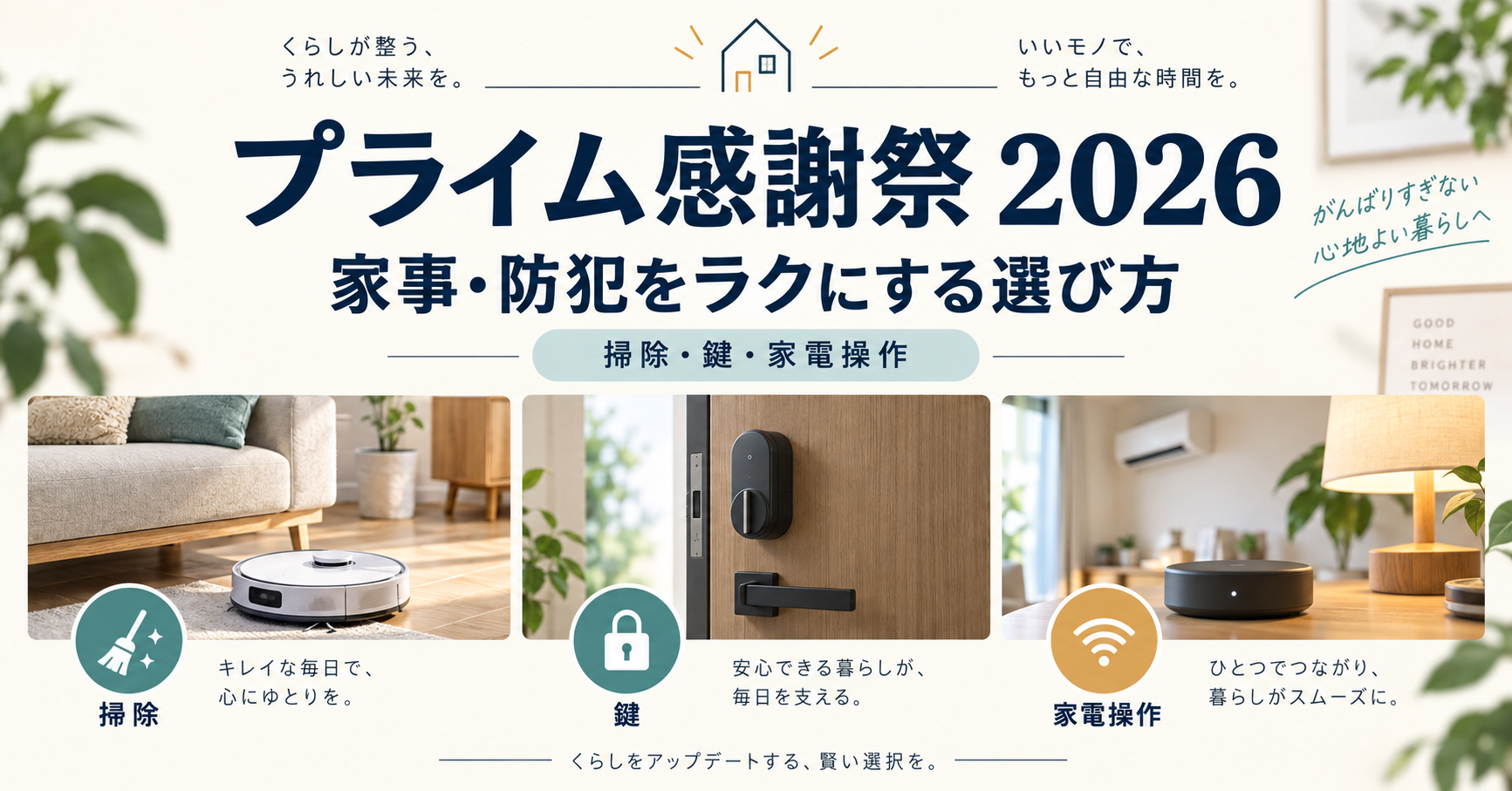 プライム感謝祭2026｜家事・鍵・家電操作をラクにする購入候補