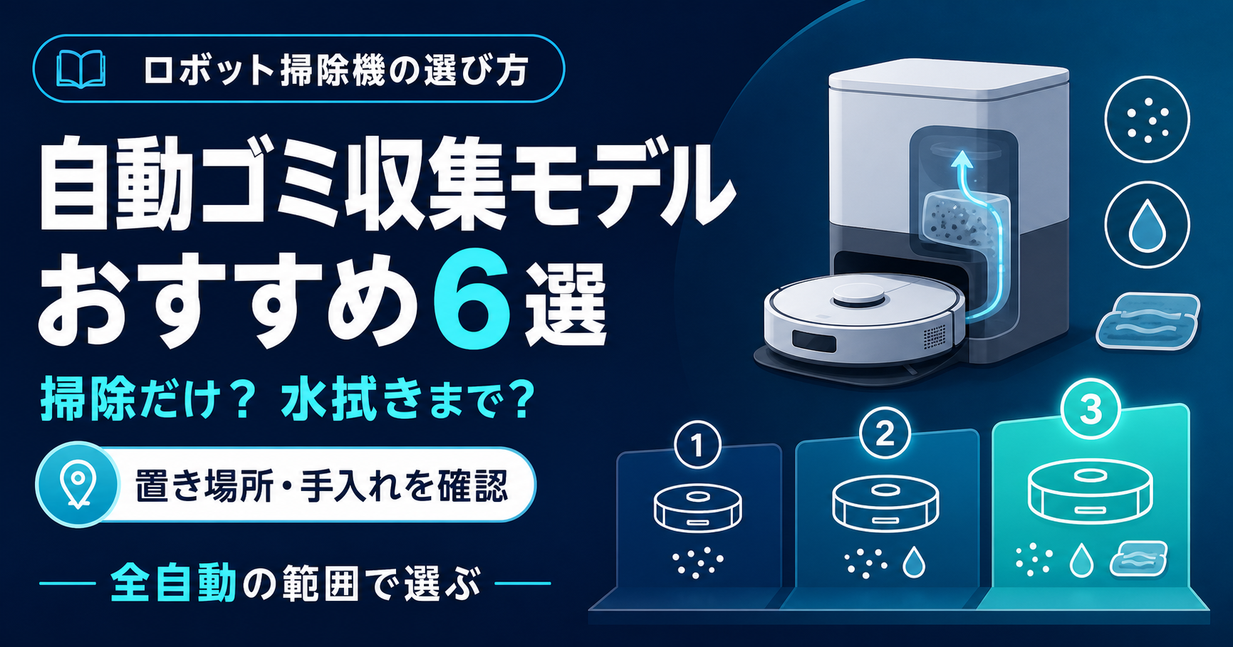 自動ゴミ収集ロボット掃除機おすすめ6選｜水拭き・全自動・置き場所で比較
